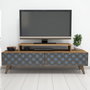 Hanah Home City Soporte TV Nogal y Calcedonia 140x48.8x41.8 cm